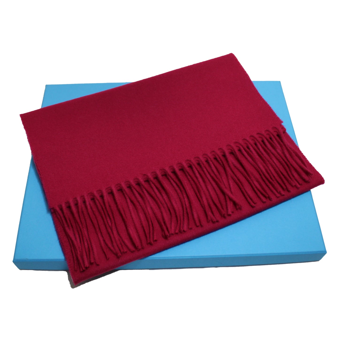 sciarpa tinta unita lana merino rosso cardinale