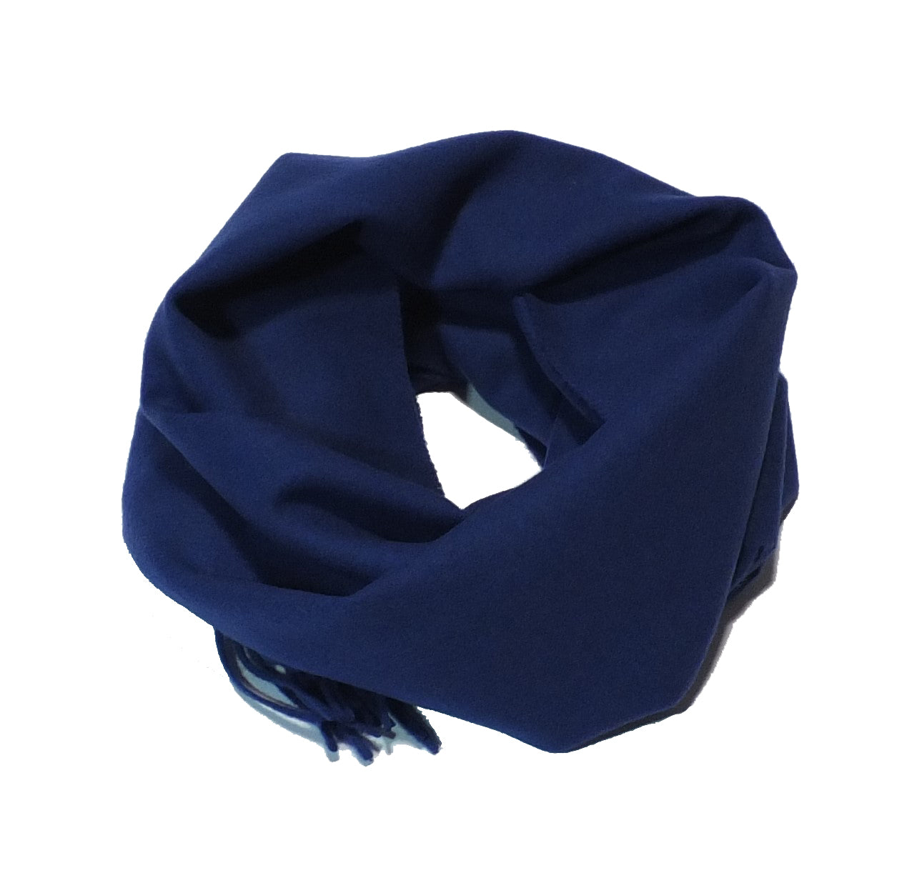 sciarpa tinta unita lana merino blu