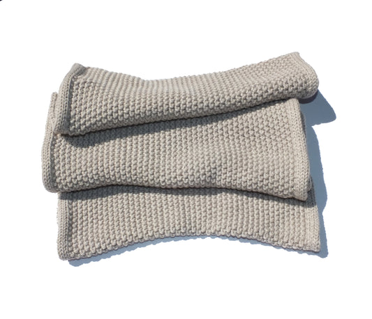 Scaldacollo in lana -grana di riso- Beige