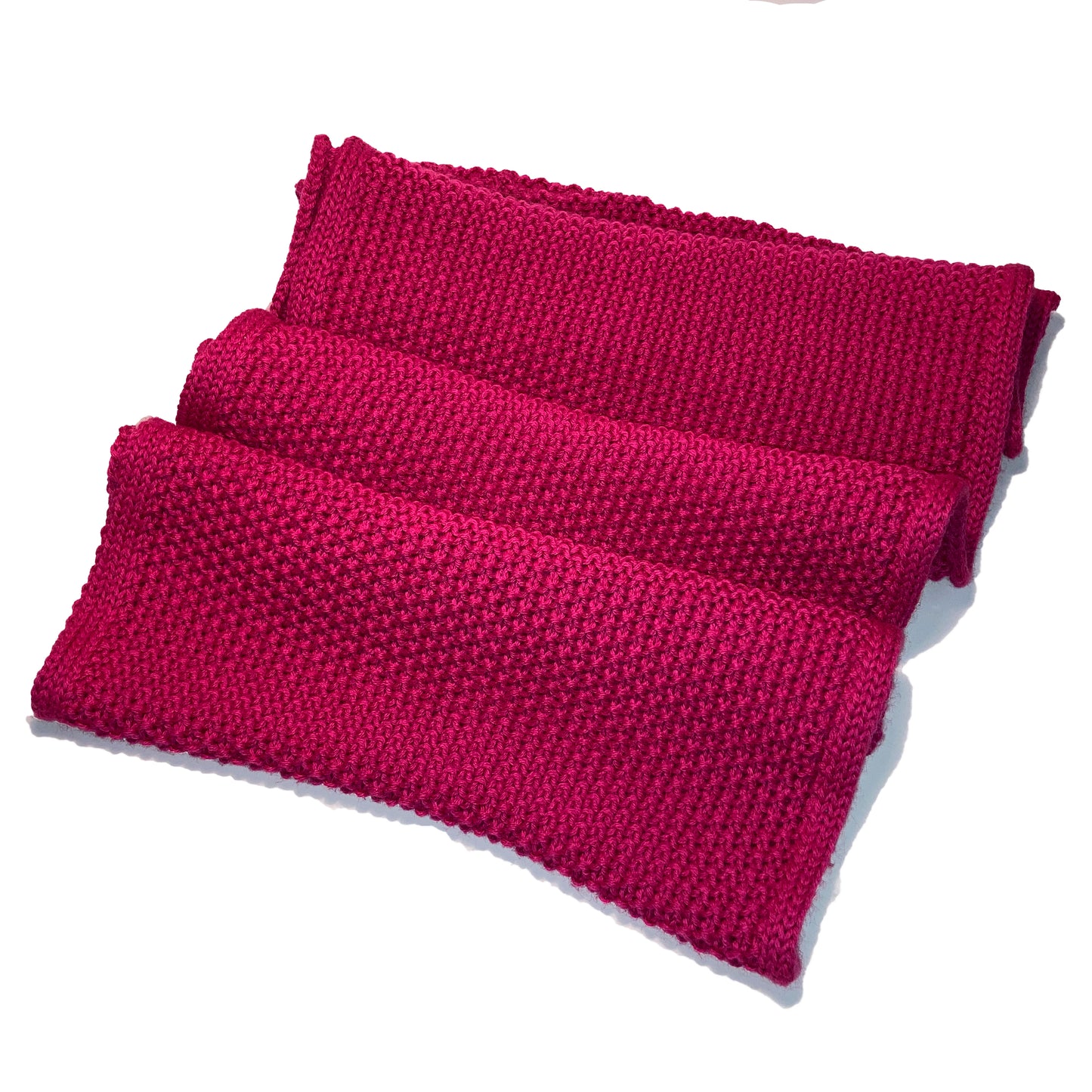 Scaldacollo in lana -grana di riso- Fucsia