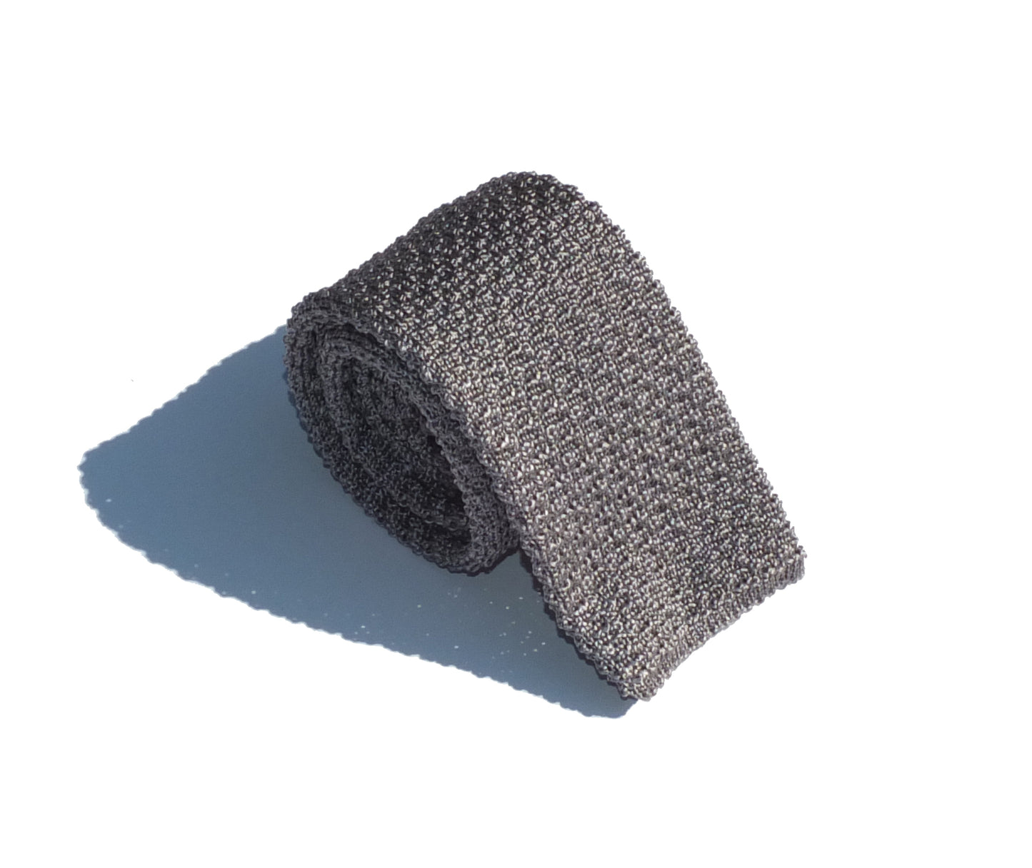 cravatta in maglia di seta argento