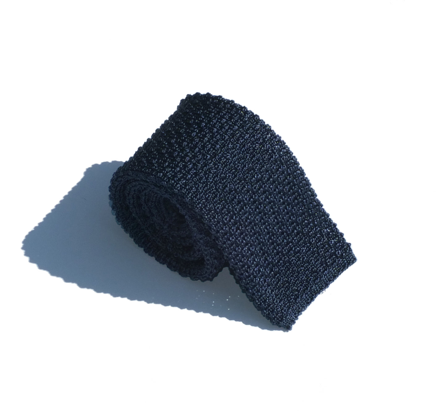 cravatta in maglia di seta blu