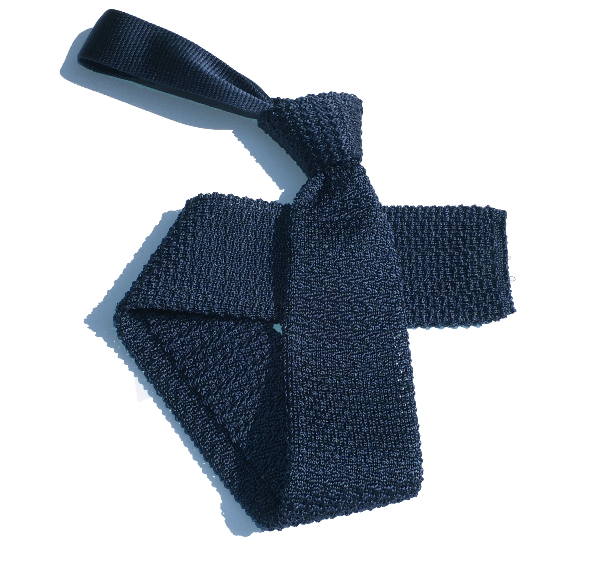 cravatta in maglia di seta blu