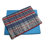 Carica l&#39;immagine nel visualizzatore di Gallery, Sciarpa scozzese - 100% Lana Merino- Blu/Rosso
