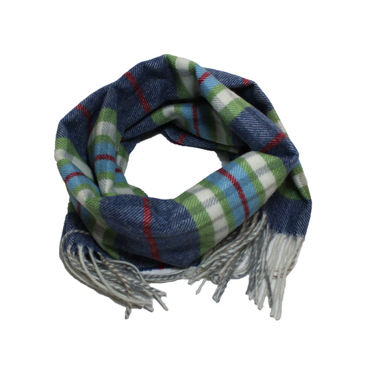 Sciarpa scozzese - 100% Lana Merino- Blu/Verde