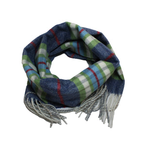 Sciarpa scozzese - 100% Lana Merino- Blu/Verde