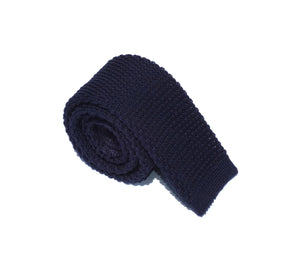 Cravatta a maglia in cotone- Tinta Unita
