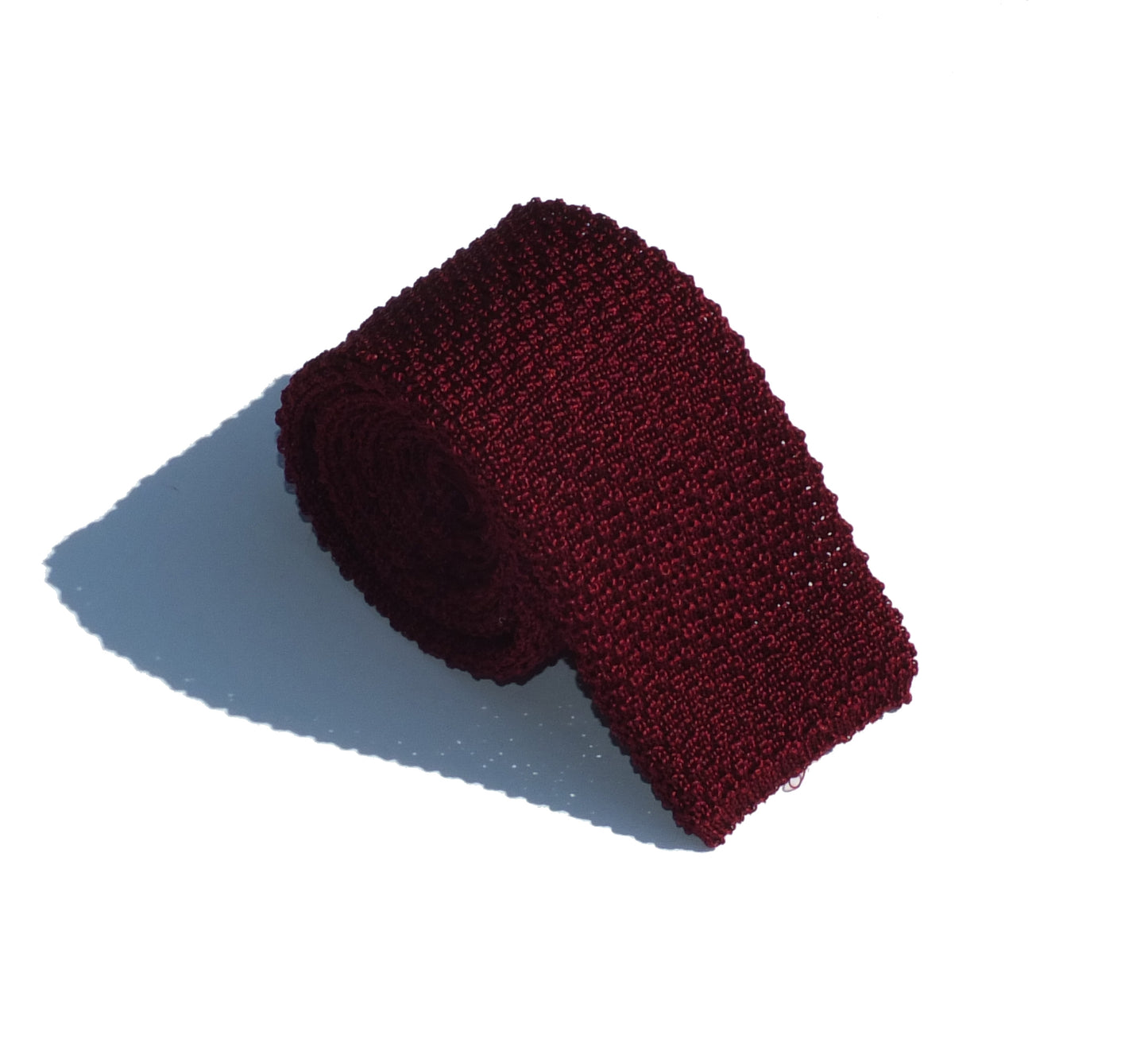 cravatta in maglia di seta bordeaux