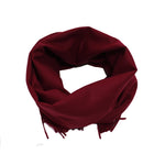 Carica l&#39;immagine nel visualizzatore di Gallery, sciarpa tinta unita lana merino bordeaux
