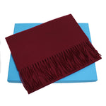 Carica l&#39;immagine nel visualizzatore di Gallery, sciarpa tinta unita lana merino bordeaux

