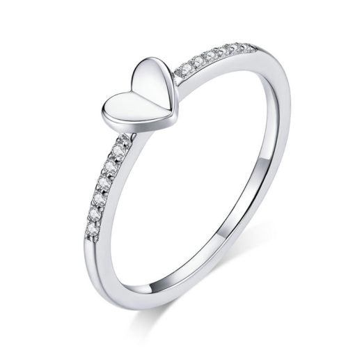 Anello cuore e brillantini