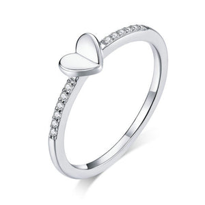 Anello cuore e brillantini