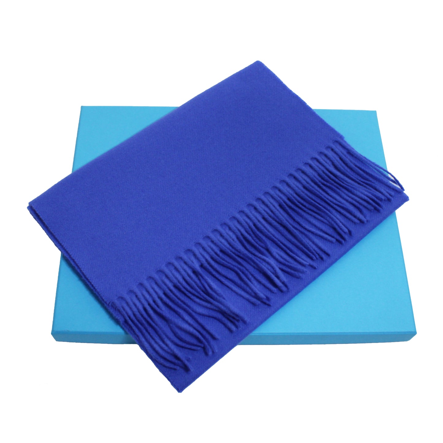 sciarpa tinta unita lana merino blu chiaro