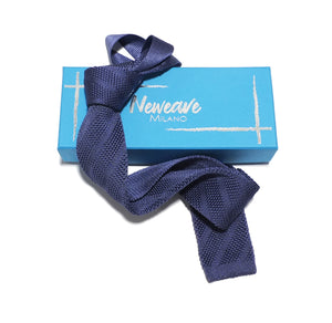 Cravatta a maglia righe diagonali - Seta