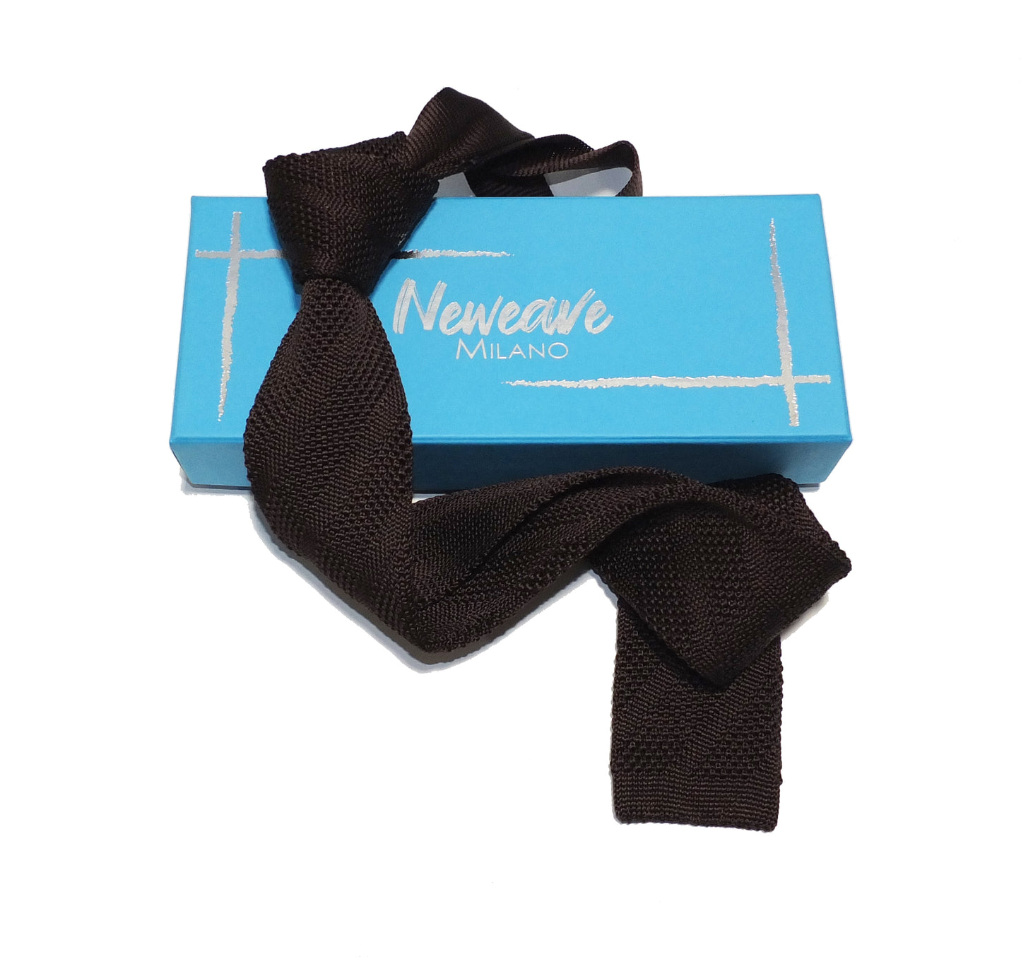 Cravatta a maglia righe diagonali - Seta