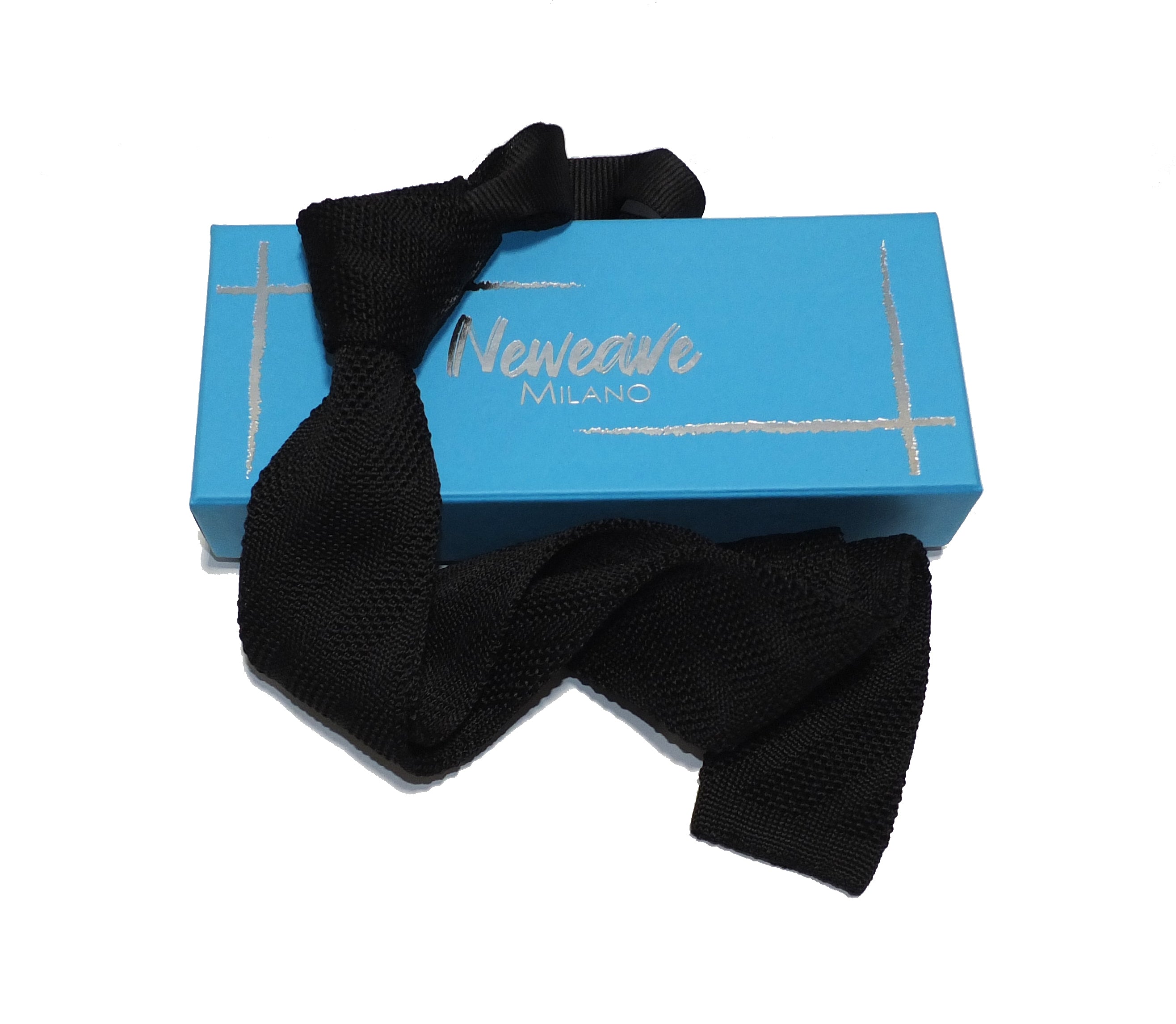 Cravatta a maglia righe diagonali - Seta