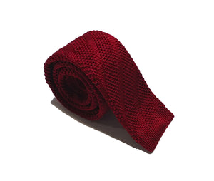 Cravatta a maglia righe diagonali - Seta