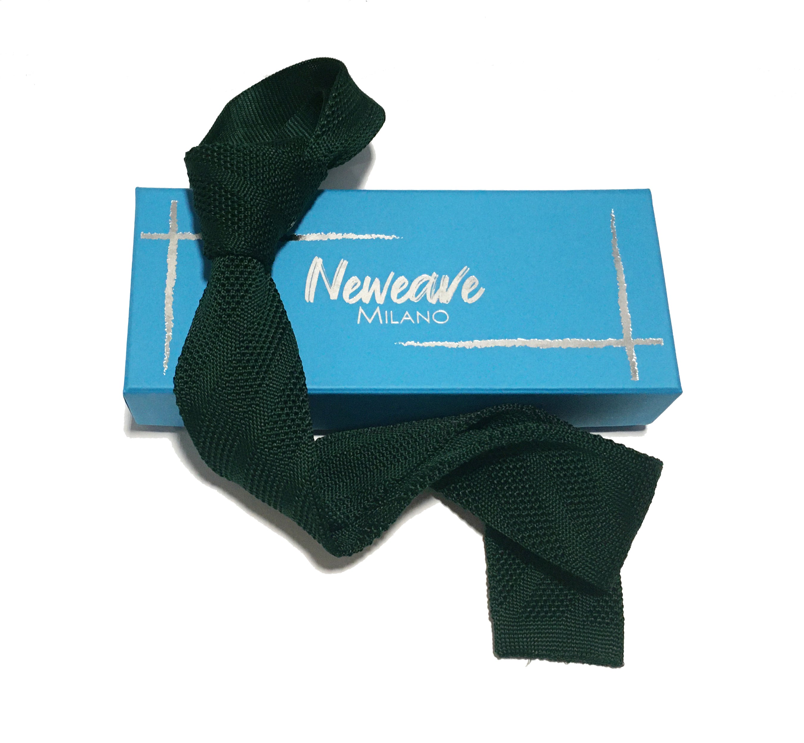 Cravatta a maglia righe diagonali - Seta