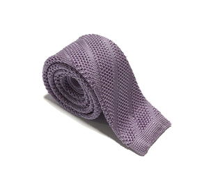 Cravatta a maglia righe diagonali - Seta