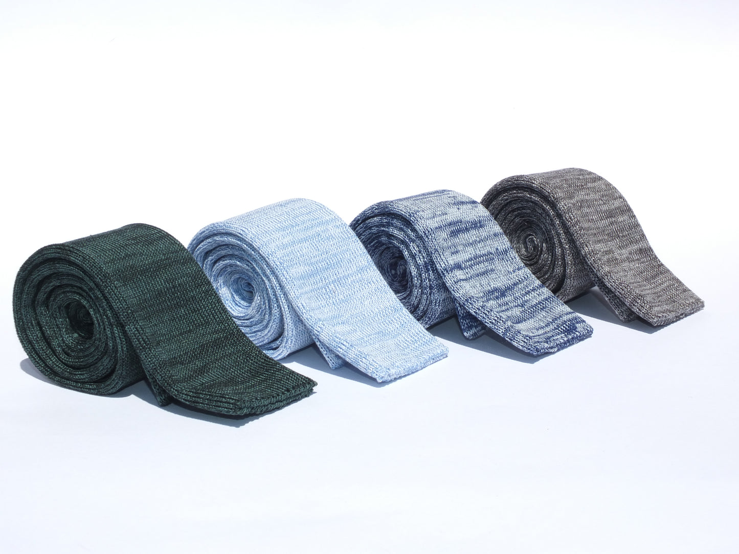 Cravate tricotée en coton à motifs moulinés