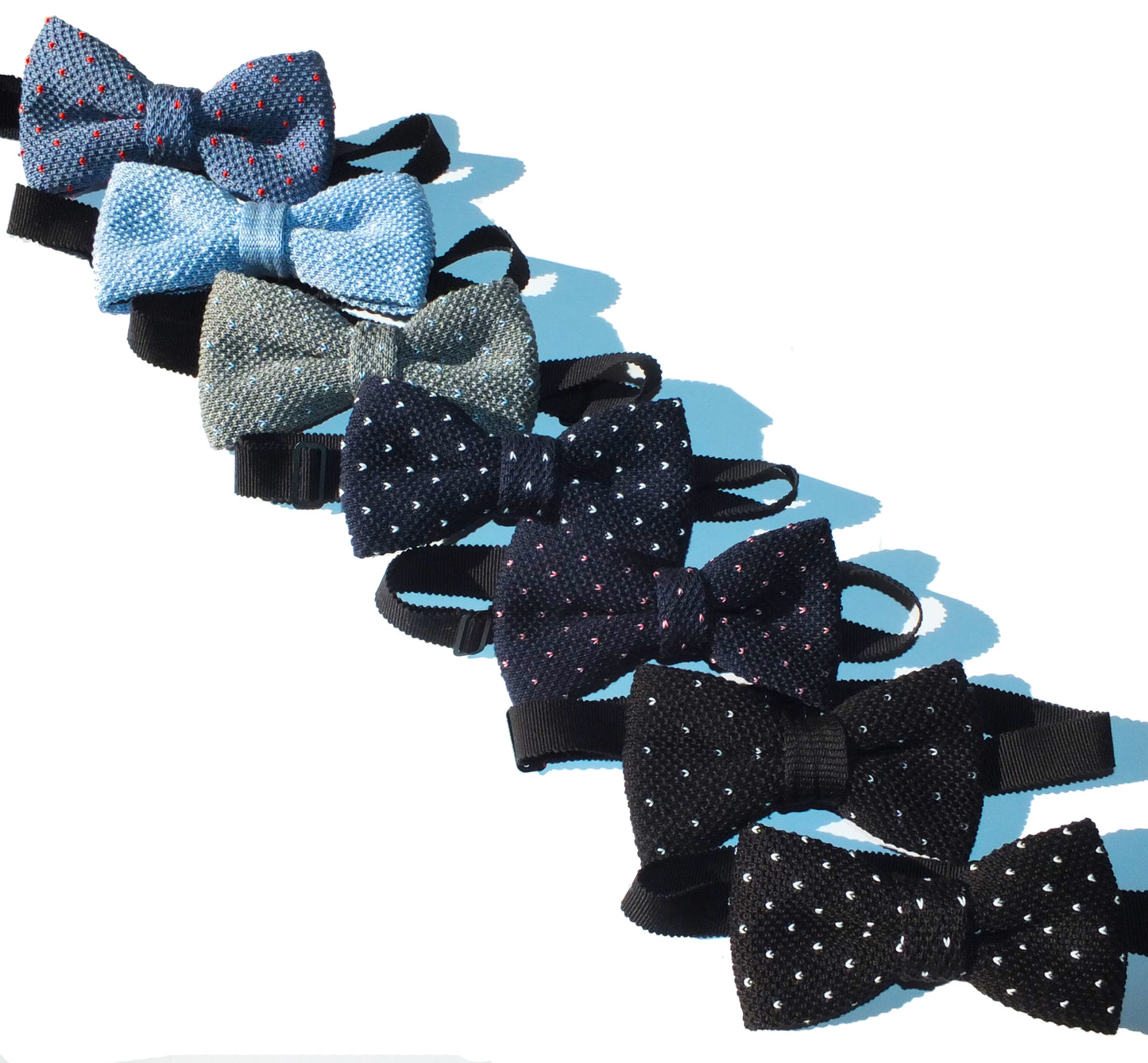 Noeud papillon en maille à pois - 100% Coton