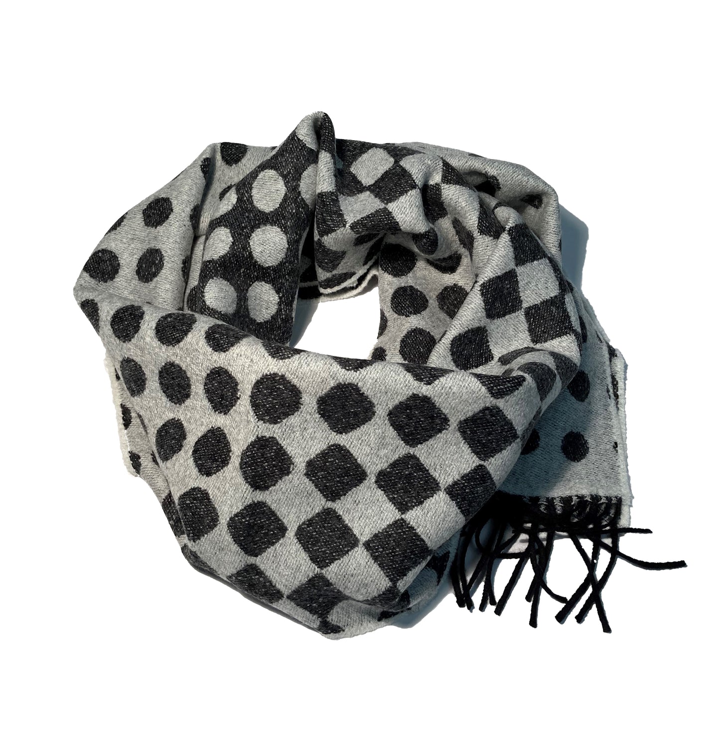 Echarpe/Etole - 100% Laine Mérinos - Pois