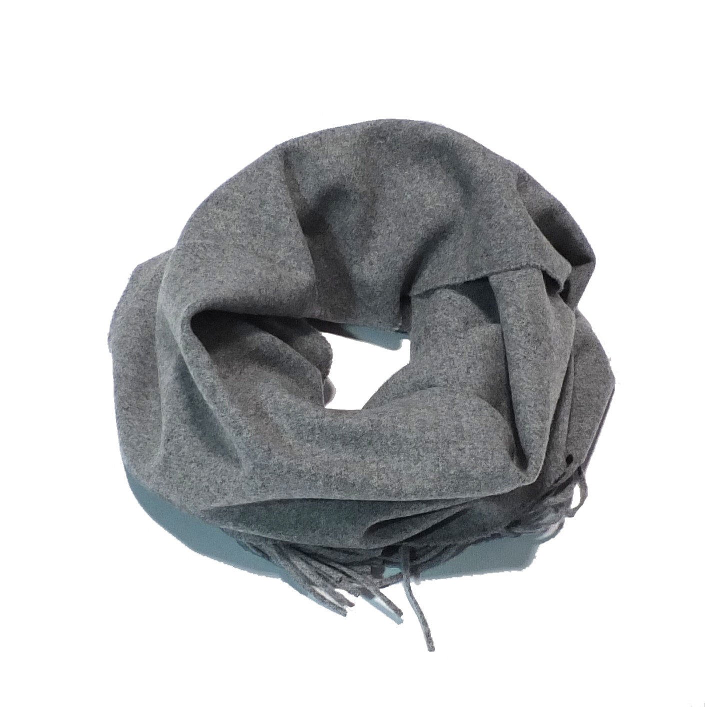 Écharpe de couleur unie - 100 % laine mérinos - Gris clair chiné