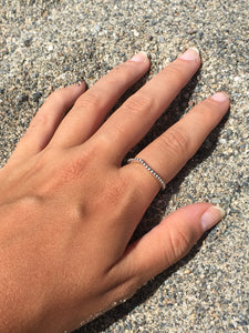 Anello decorazione a pallini in Argento 925