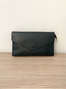 pochette tracolla vera pelle nera