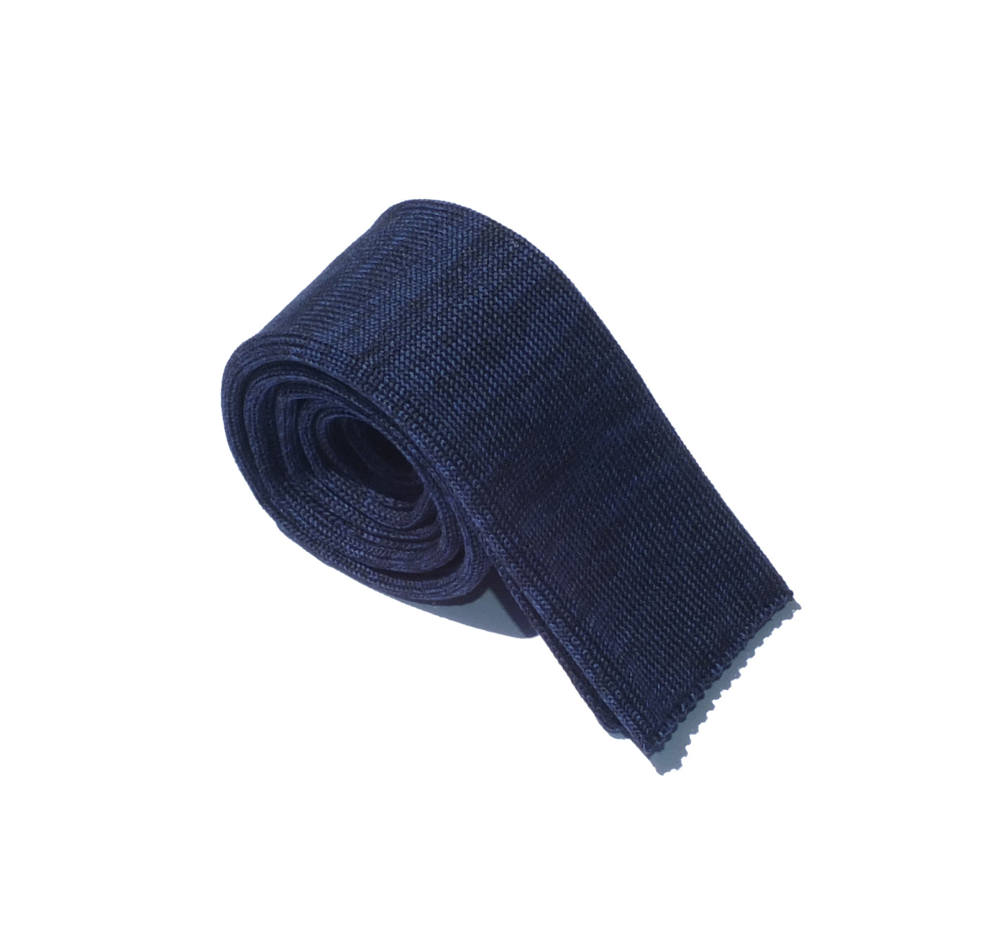 Cravate tricotée en coton à motifs moulinés