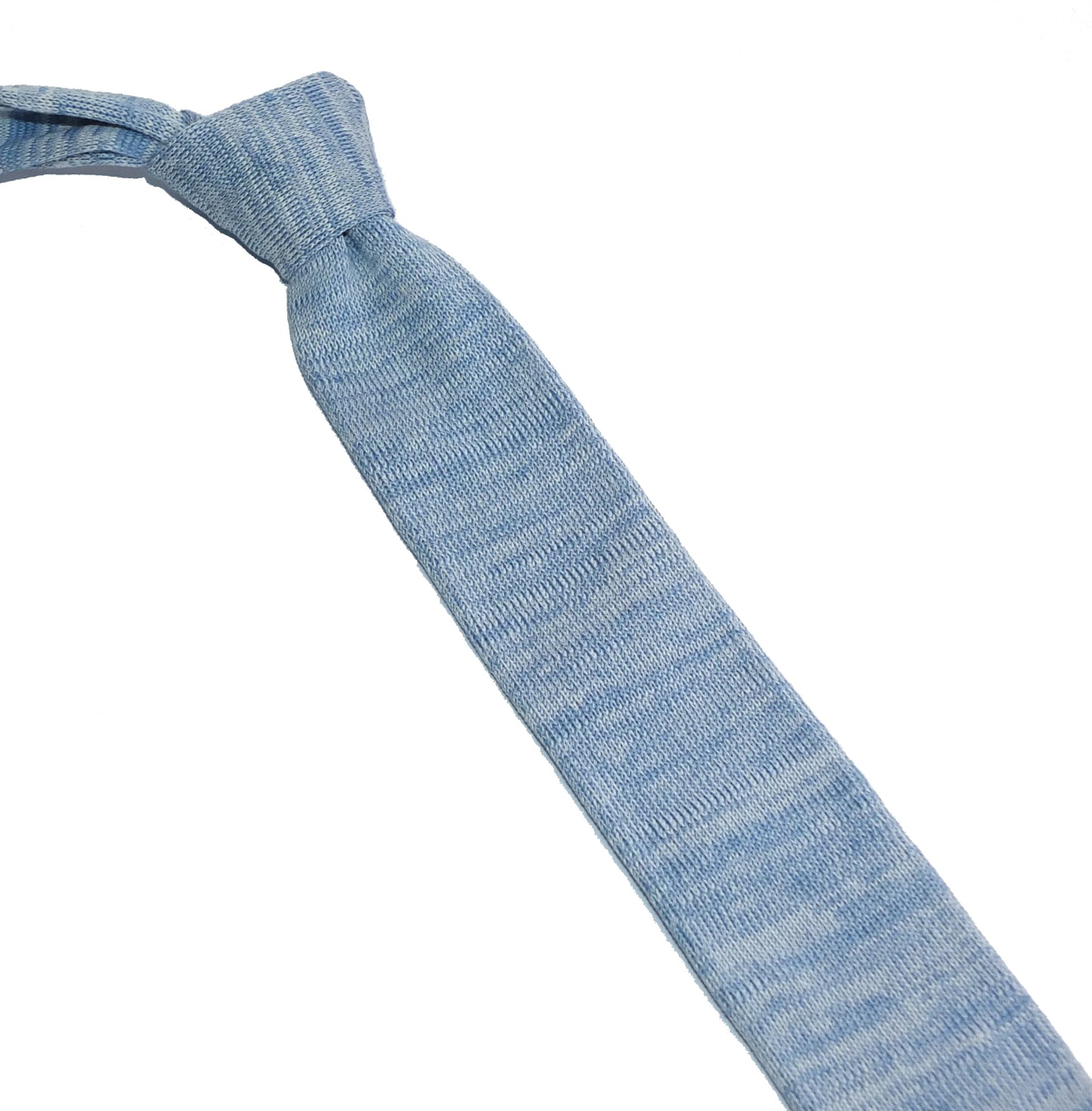 Cravate tricotée en coton à motifs moulinés