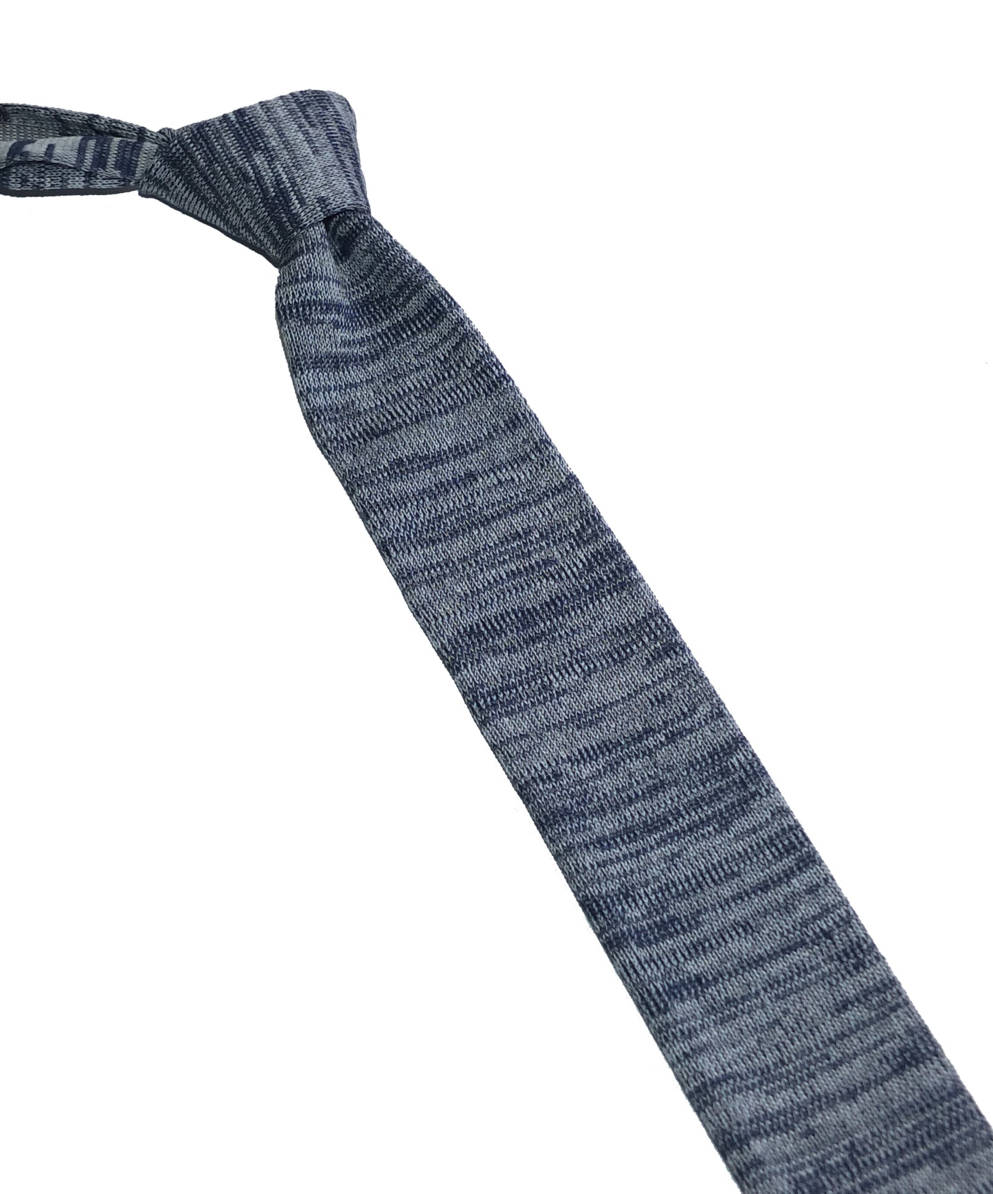 Cravate tricotée en coton à motifs moulinés