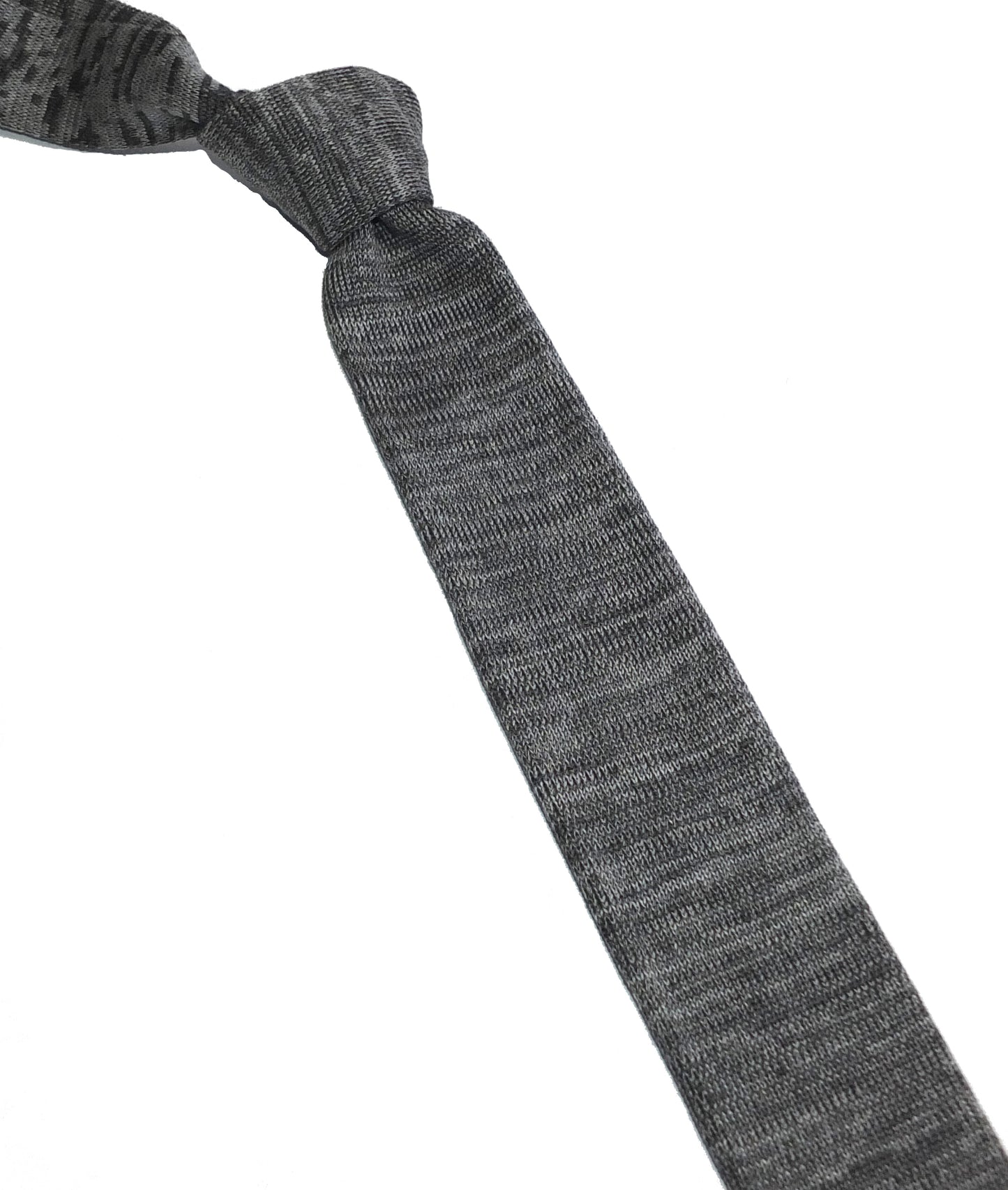 Cravate tricotée en coton à motifs moulinés