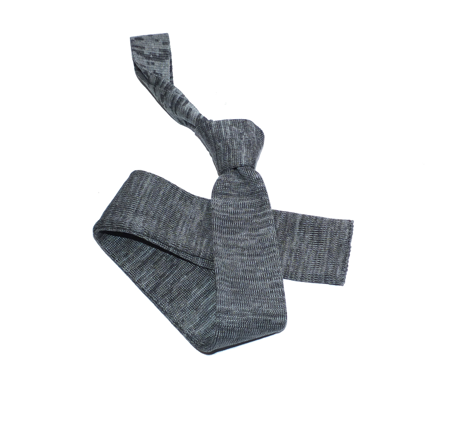 Cravate tricotée en coton à motifs moulinés