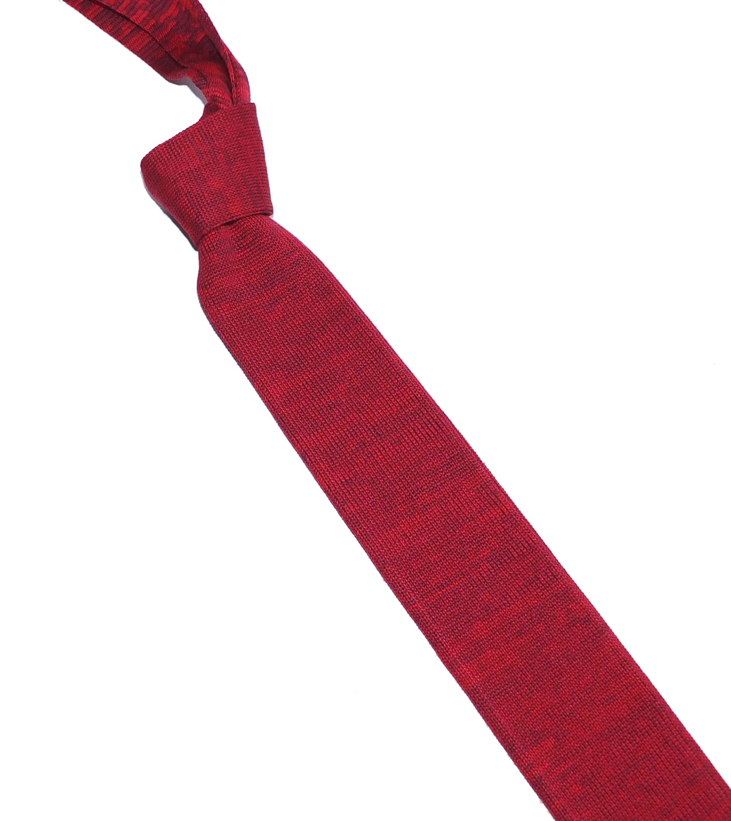 Cravate tricotée en coton à motifs moulinés