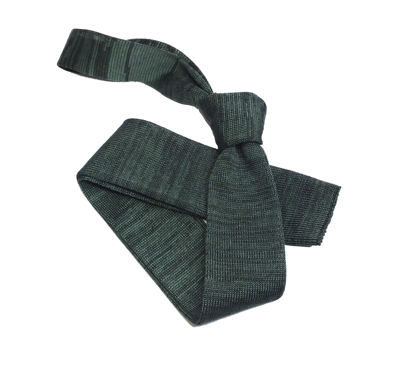 Cravate tricotée en coton à motifs moulinés