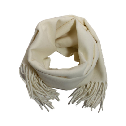 Echarpe unie - 100% Laine Mérinos - Crème