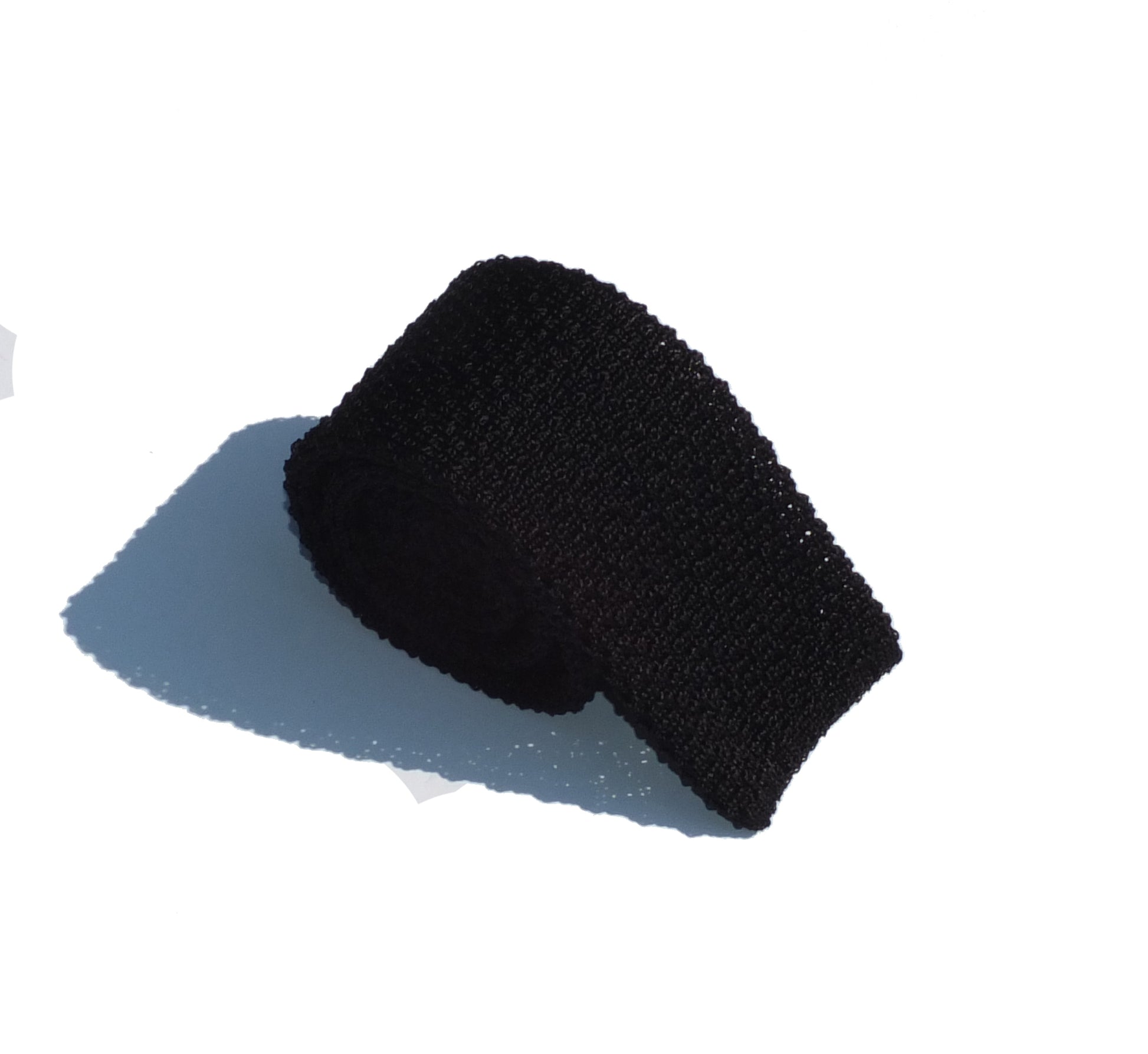 cravatta in maglia di seta nero