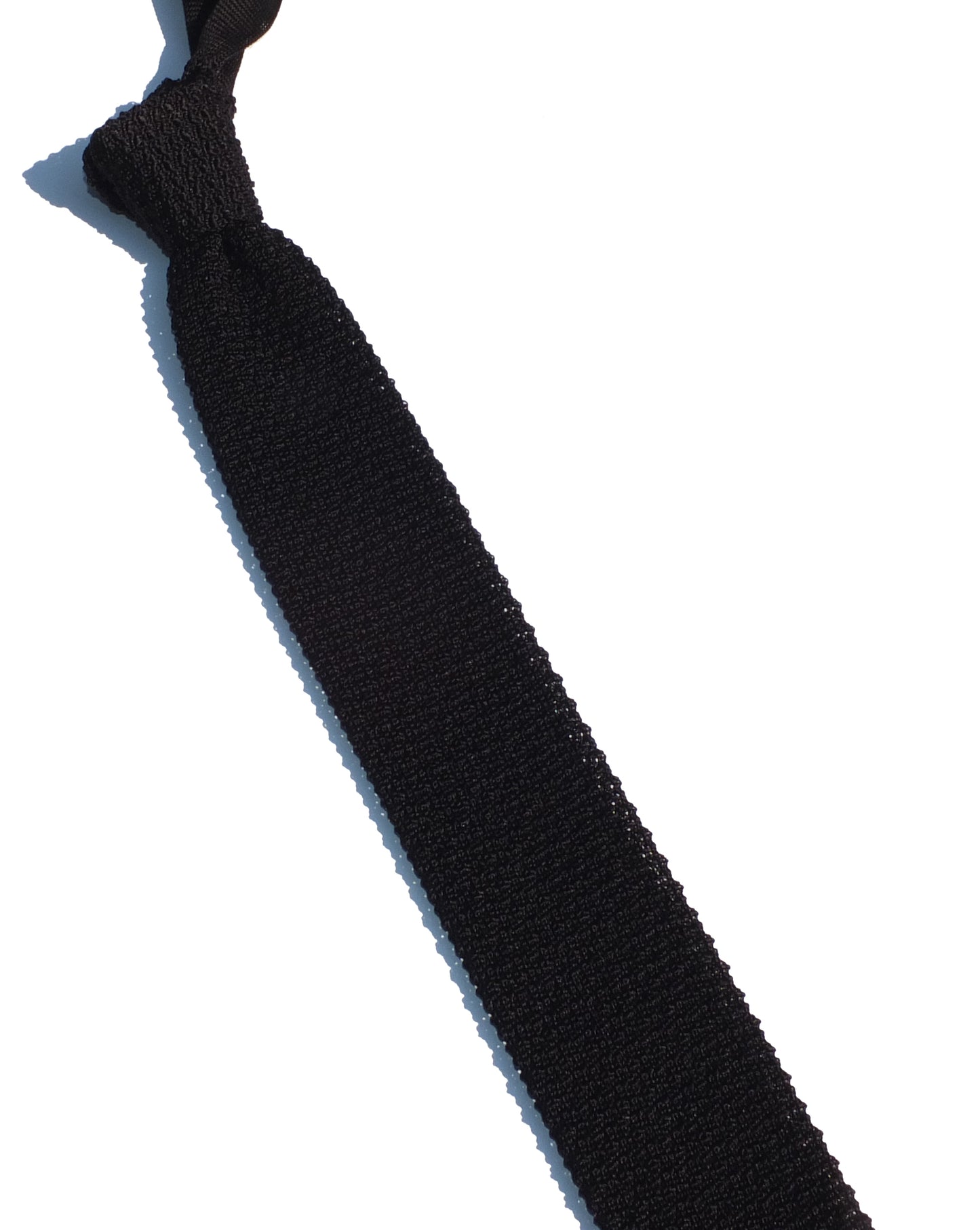 cravatta in maglia di seta nero