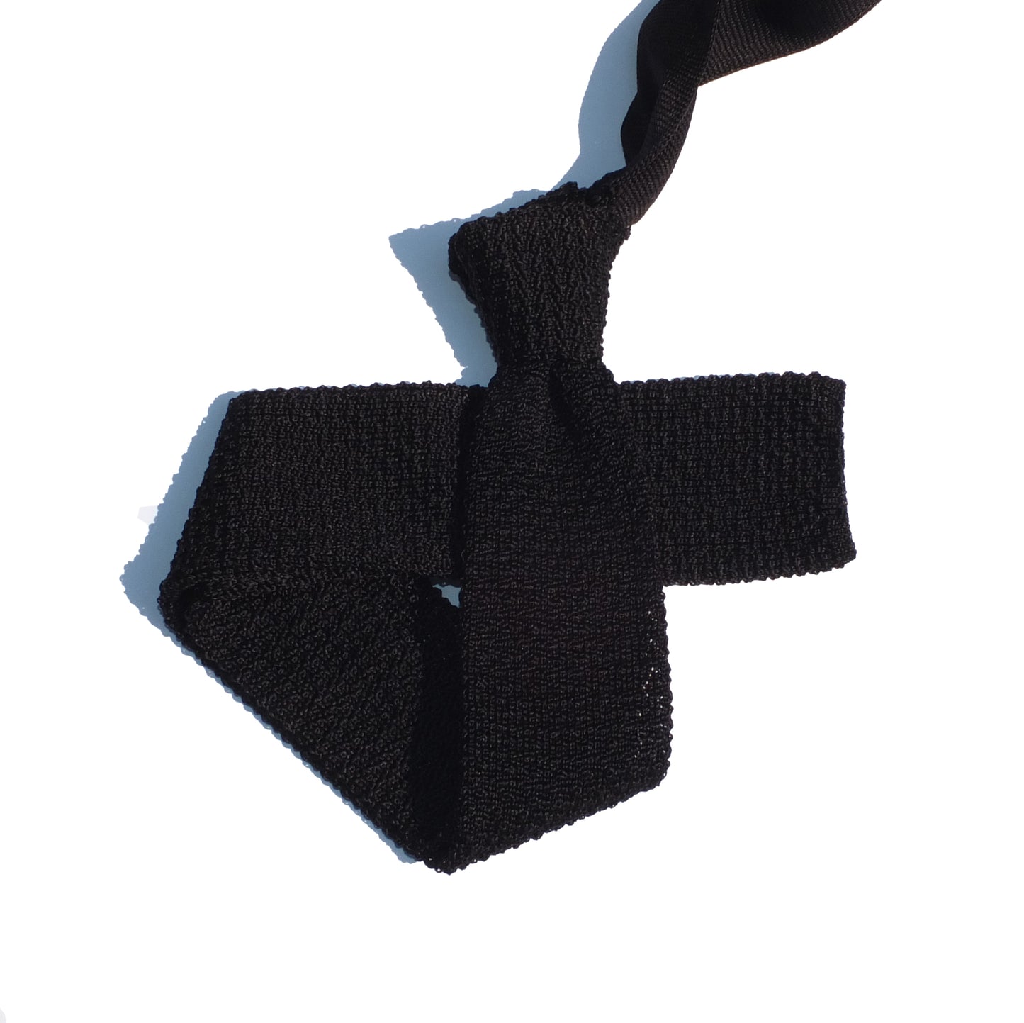 cravatta in maglia di seta nero