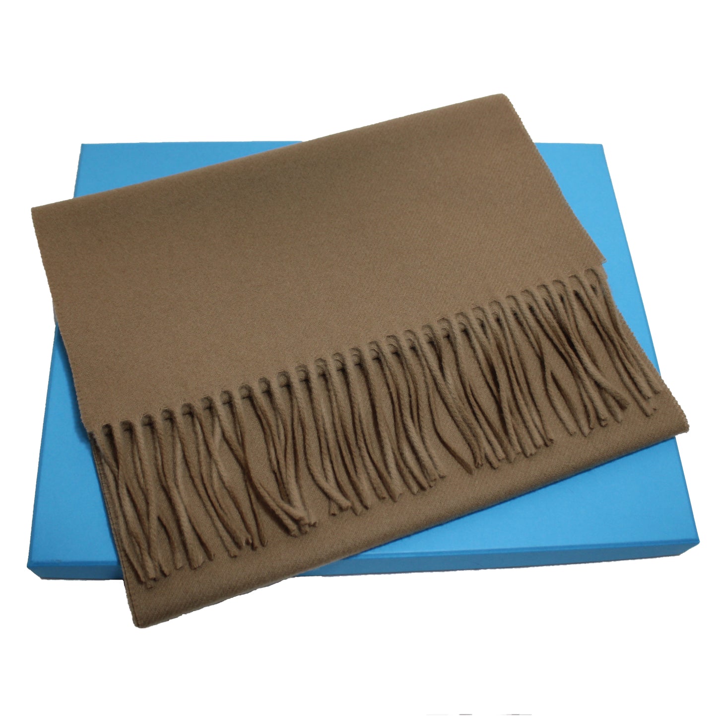 Echarpe unie - 100% laine mérinos - Noyer