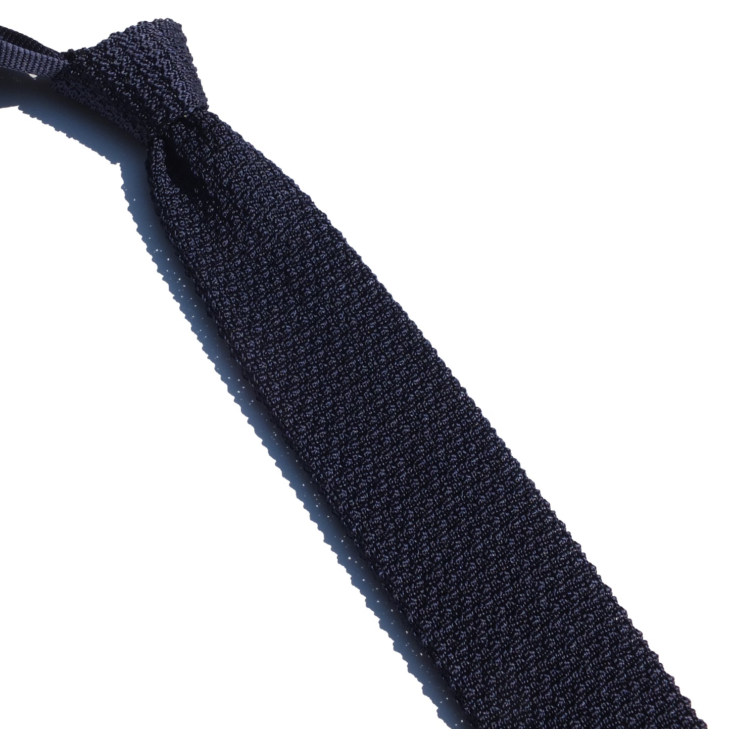 cravatta in maglia di seta blu scuro