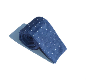 Cravatta in maglia a pois