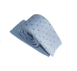 Cravatta in maglia a pois