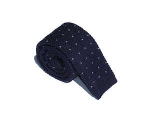 Cravatta in maglia a pois