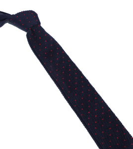 Cravatta in maglia a pois