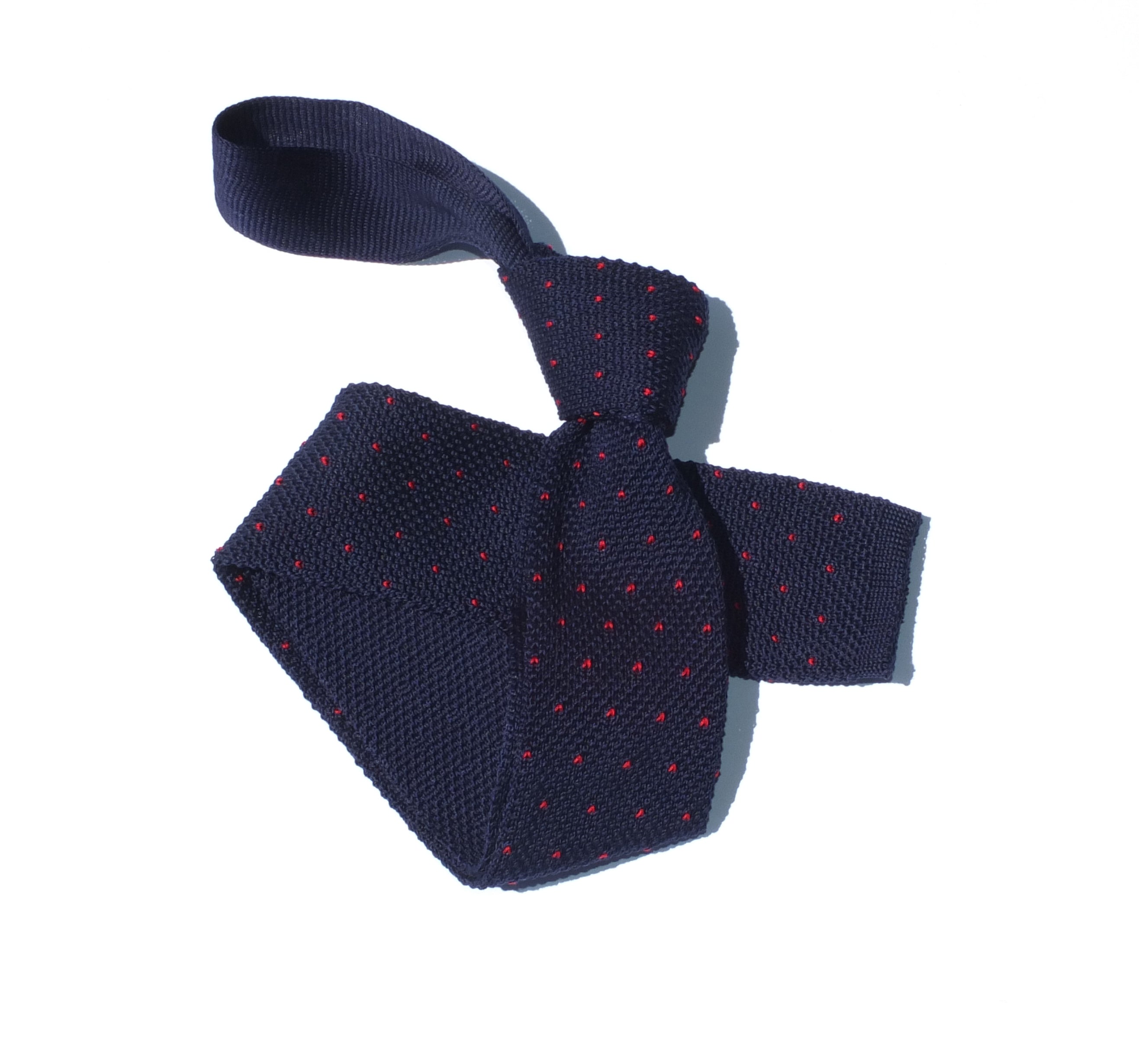 Cravatta in maglia a pois