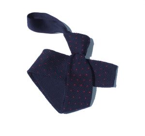 Cravatta in maglia a pois