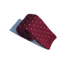Cravatta in maglia a pois