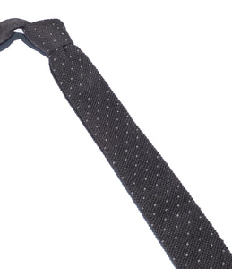 Cravatta in maglia a pois